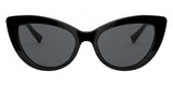 Versace Women's Sunglasses Cat Eye Black/Grey VE4388GB1/87