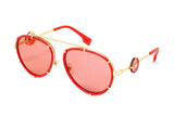 Versace Women's Sunglasses Pilot Red/Pink Mirror VE22321472C8