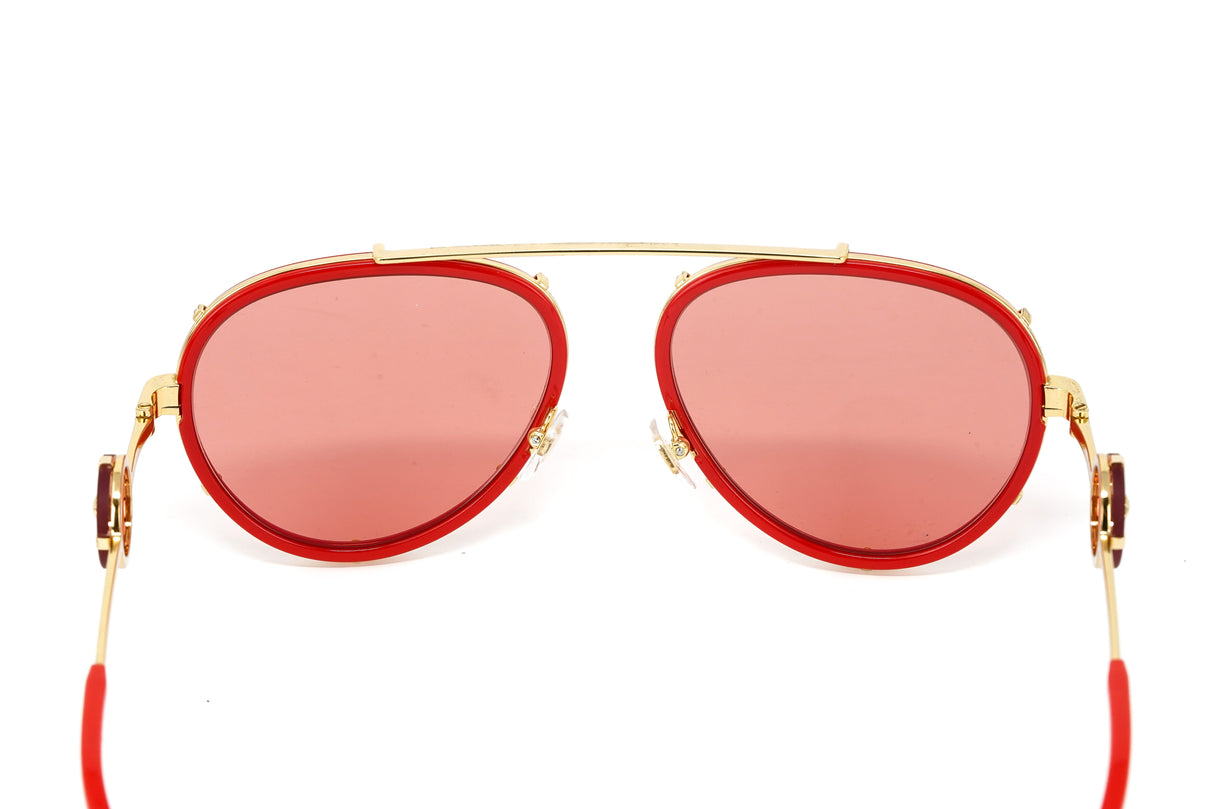 Versace Women's Sunglasses Pilot Red/Pink Mirror VE22321472C8