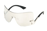 Versace Women's Sunglasses Rimless Shield Silver VE224010006G