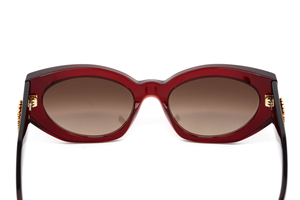 Versace Women's Sunglasses Cat Eye Burgundy/Brown VE4376B388/13