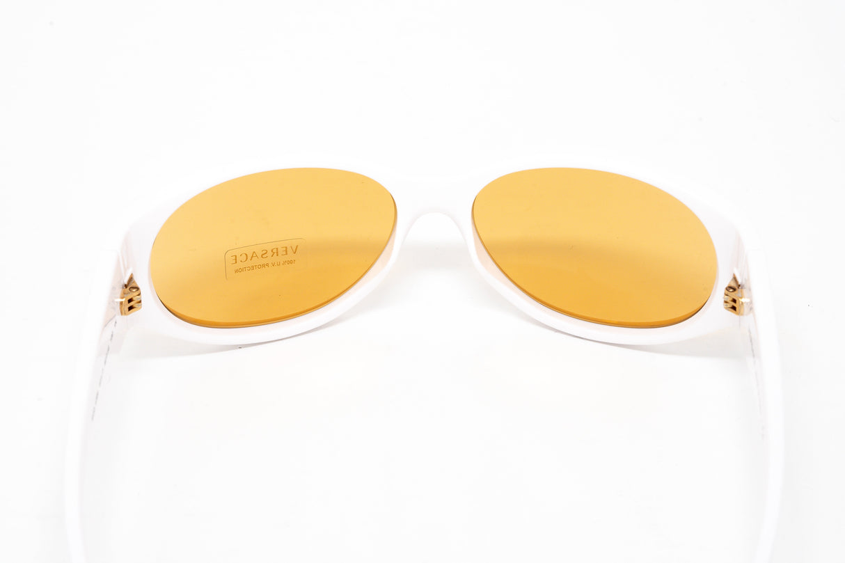 Versace Women's Sunglasses Cat Eye White/Yellow VE4386401/7