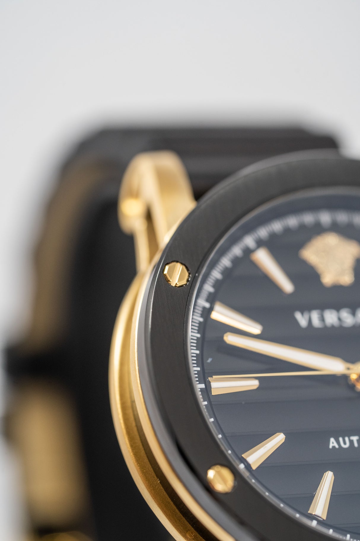 Versace Automatic Watch Theros Day Date Black and Gold VEDX00419