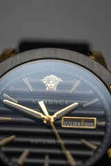 Versace Automatic Watch Theros Day Date Black and Gold VEDX00419