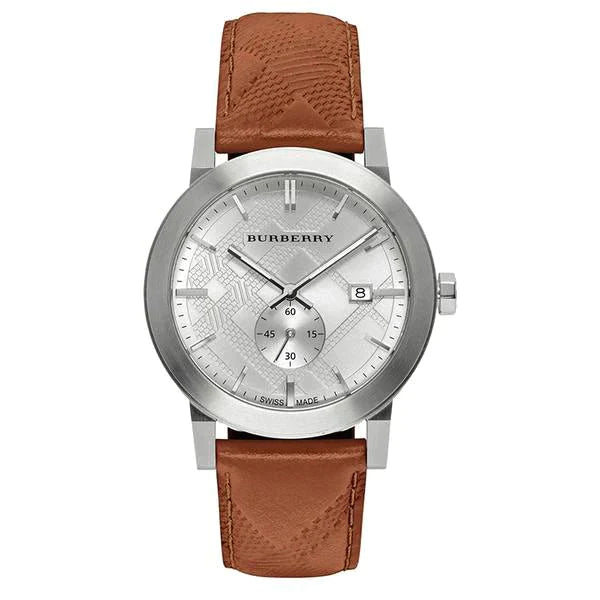 Burberry silver watch mens sales
