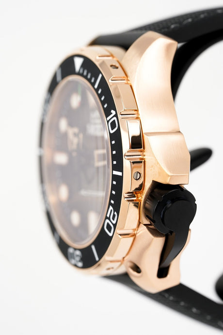 M2Z Men's Watch Diver 200 Black IP Rose Gold 200-008 - Watches & Crystals