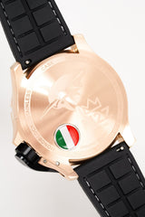 M2Z Men's Watch Diver 200 Black IP Rose Gold 200-008 - Watches & Crystals