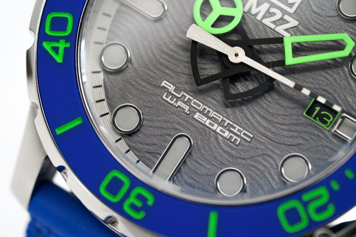 M2Z Men's Watch Diver 200 Blue 200-003 - Watches & Crystals