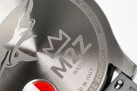 M2Z Men's Watch Diver 200 Grey IP Gun 200-004 - Watches & Crystals