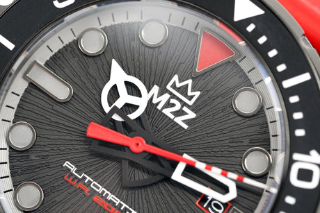M2Z Men's Watch Diver 200 Red IP Gun 200-005 - Watches & Crystals