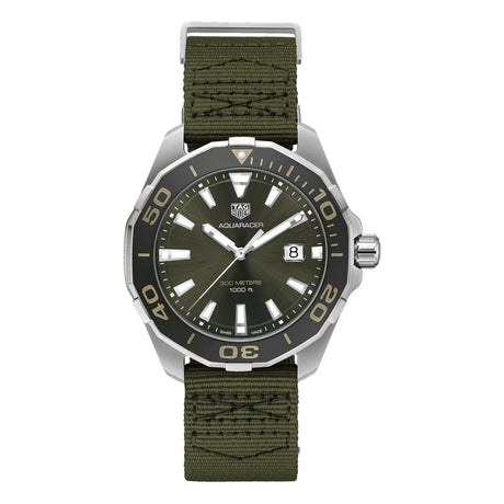 TAG Heuer Men's Quartz Watch Aquaracer Khaki WAY101E.FC8222 - Watches & Crystals
