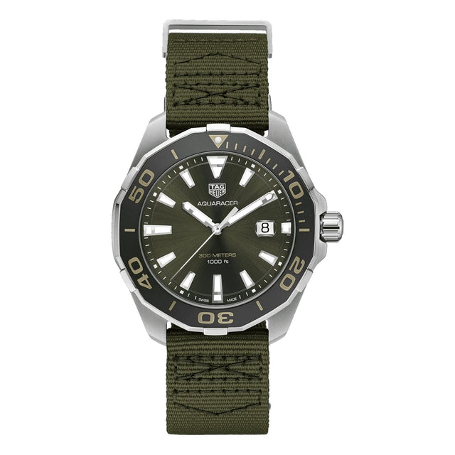 TAG Heuer Men's Quartz Watch Aquaracer Khaki WAY101E.FC8222 - Watches & Crystals