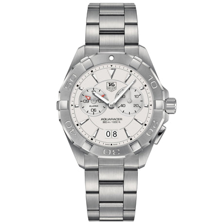 Tag Heuer Men's White Aquaracer Alarm Watch WAY111Y.BA0928 - Watches & Crystals