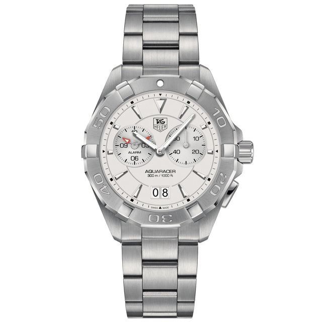Tag Heuer Men's White Aquaracer Alarm Watch WAY111Y.BA0928 - Watches & Crystals