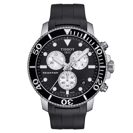 Tissot Chronograph Watch SEASTAR 1000 Black Rubber T1204171705100 - Watches & Crystals