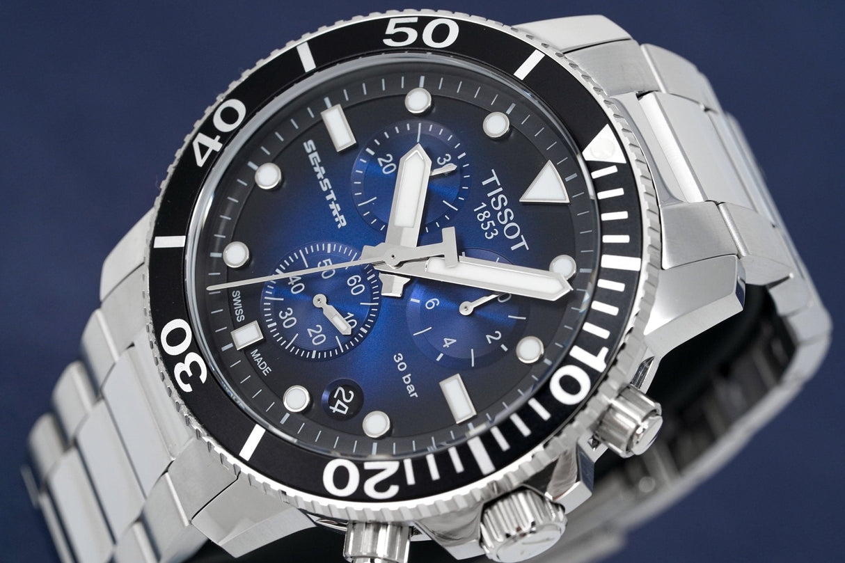 Tissot Chronograph Watch SEASTAR 1000 Blue T1204171104101 - Watches & Crystals