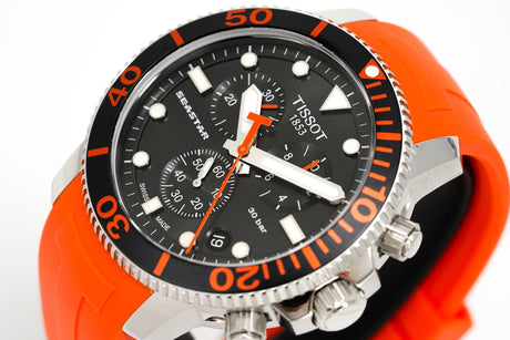 Tissot Chronograph Watch SEASTAR 1000 Orange T1204171705101 - Watches & Crystals