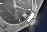 Tissot Ladies T-Classic Automatic Watch Couturier Grey Powermatic 80 Date T0352071106100 - Watches & Crystals