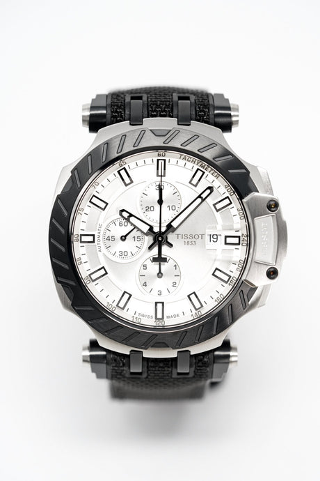 Tissot Men's Automatic Watch T-Race Chronograph Silver T1154272703100 - Watches & Crystals