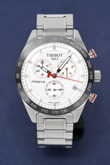 Tissot Men's Chronograph Watch PRS 516 Steel White T1004171103100 - Watches & Crystals