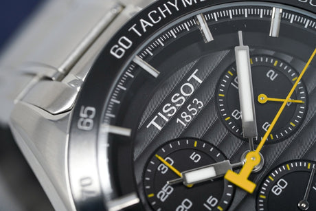 Tissot Men's Chronograph Watch PRS 516 Steel Yellow T1004171105100 - Watches & Crystals