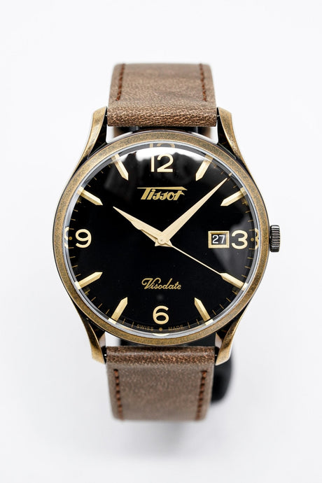 Tissot Men's Watch Heritage Visodate Bronze PVD T1184103605700 - Watches & Crystals