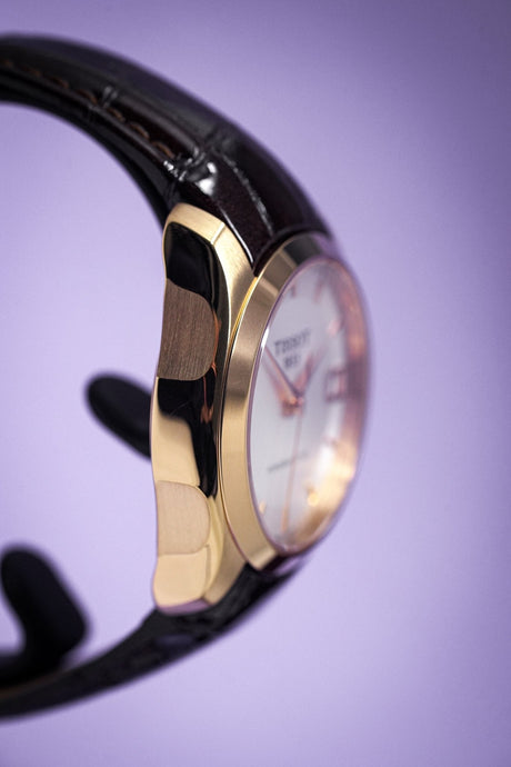 Tissot T-Classic Couturier Powermatic 80 Date Leather Rose Gold - Watches & Crystals