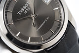 Tissot Women's T-Classic Automatic Watch Couturier Powermatic 80 Date Blue Leather - Watches & Crystals