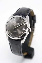 Tissot Women's T-Classic Automatic Watch Couturier Powermatic 80 Date Blue Leather - Watches & Crystals