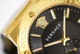 Versace Greca Logo Small Seconds Gold Black Leather VEVI00220 - Watches & Crystals