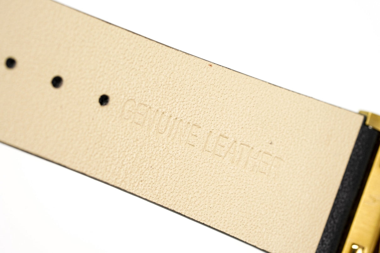 Versace Greca Logo Small Seconds Gold Black Leather VEVI00220 - Watches & Crystals