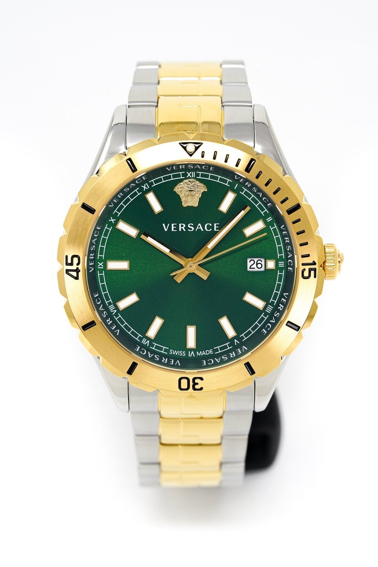 Versace Hellenyium 42mm Two Tone Green VE3A00720 - Watches & Crystals