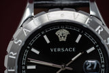 Versace Hellenyium Black Leather - Watches & Crystals