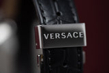 Versace Hellenyium Black Leather - Watches & Crystals