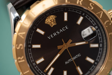 Versace Hellenyium Brown Leather - Watches & Crystals