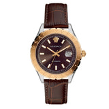 Versace Hellenyium Brown Leather - Watches & Crystals