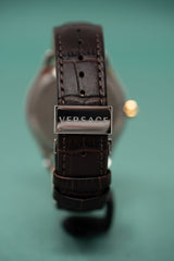 Versace Hellenyium Brown Leather - Watches & Crystals