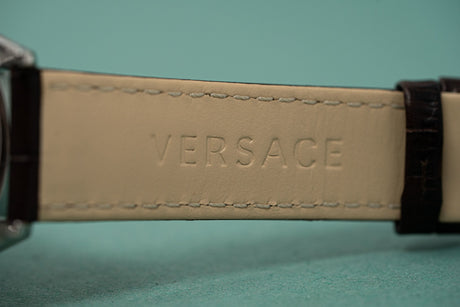 Versace Hellenyium Brown Leather - Watches & Crystals