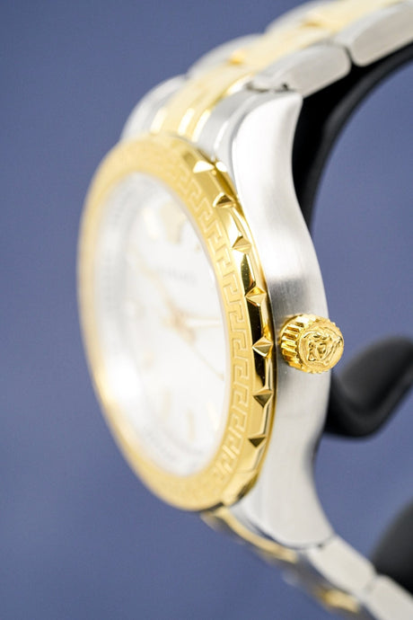 Versace Ladies Hellenyium Two-Tone Silver V12030015 - Watches & Crystals