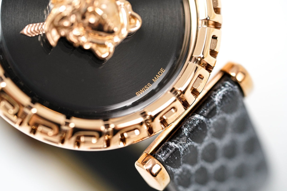 Versace Ladies Watch Palazzo Empire Greca Black Rose Gold VEDV00719 - Watches & Crystals