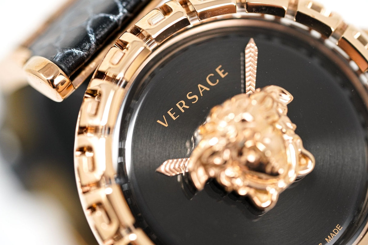 Versace Ladies Watch Palazzo Empire Greca Black Rose Gold VEDV00719 - Watches & Crystals