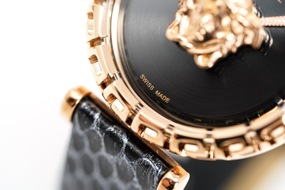 Versace Ladies Watch Palazzo Empire Greca Black Rose Gold VEDV00719 - Watches & Crystals
