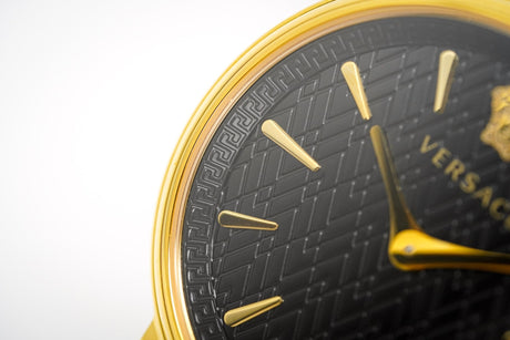 Versace Ladies Watch V-Circle Black Gold VBP130017 - Watches & Crystals