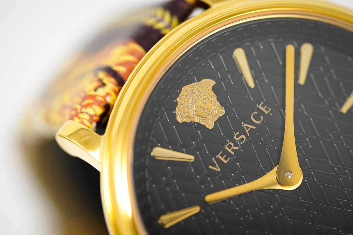 Versace Ladies Watch V-Circle Black Gold VBP130017 - Watches & Crystals