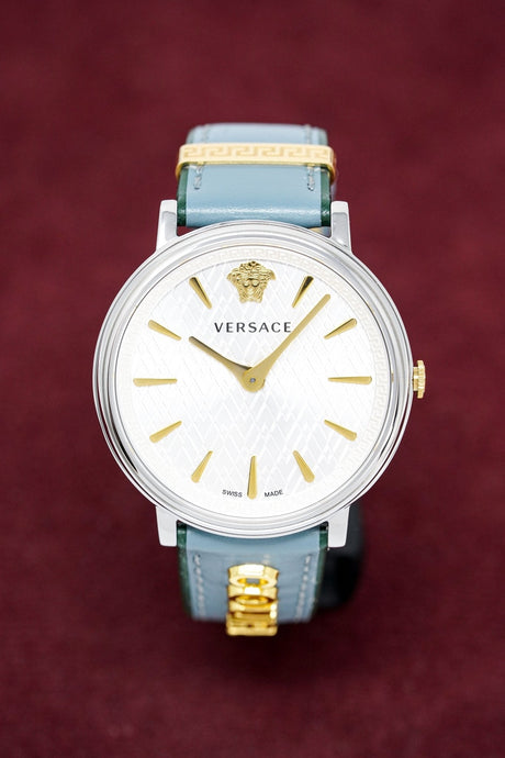 Versace Ladies Watch V-Circle 'COURAGE' Blue VBP010017 - Watches & Crystals