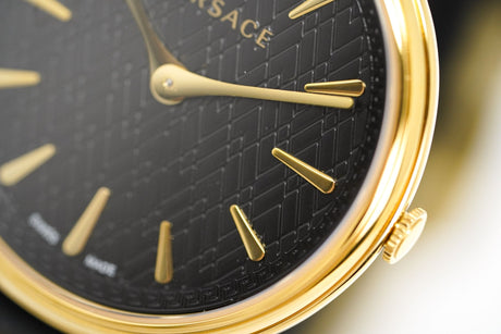 Versace Ladies Watch V-Circle Gold 'POWER' Black VBP040017 - Watches & Crystals