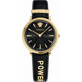 Versace Ladies Watch V-Circle Gold 'POWER' Black VBP040017 - Watches & Crystals
