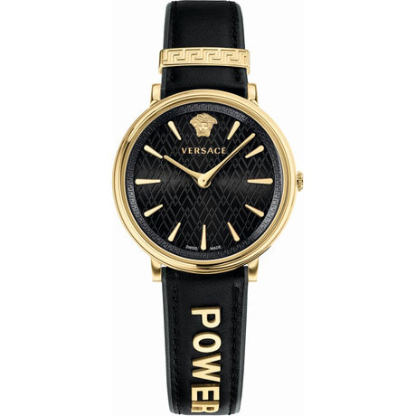 Versace Ladies Watch V-Circle Gold 'POWER' Black VBP040017 - Watches & Crystals