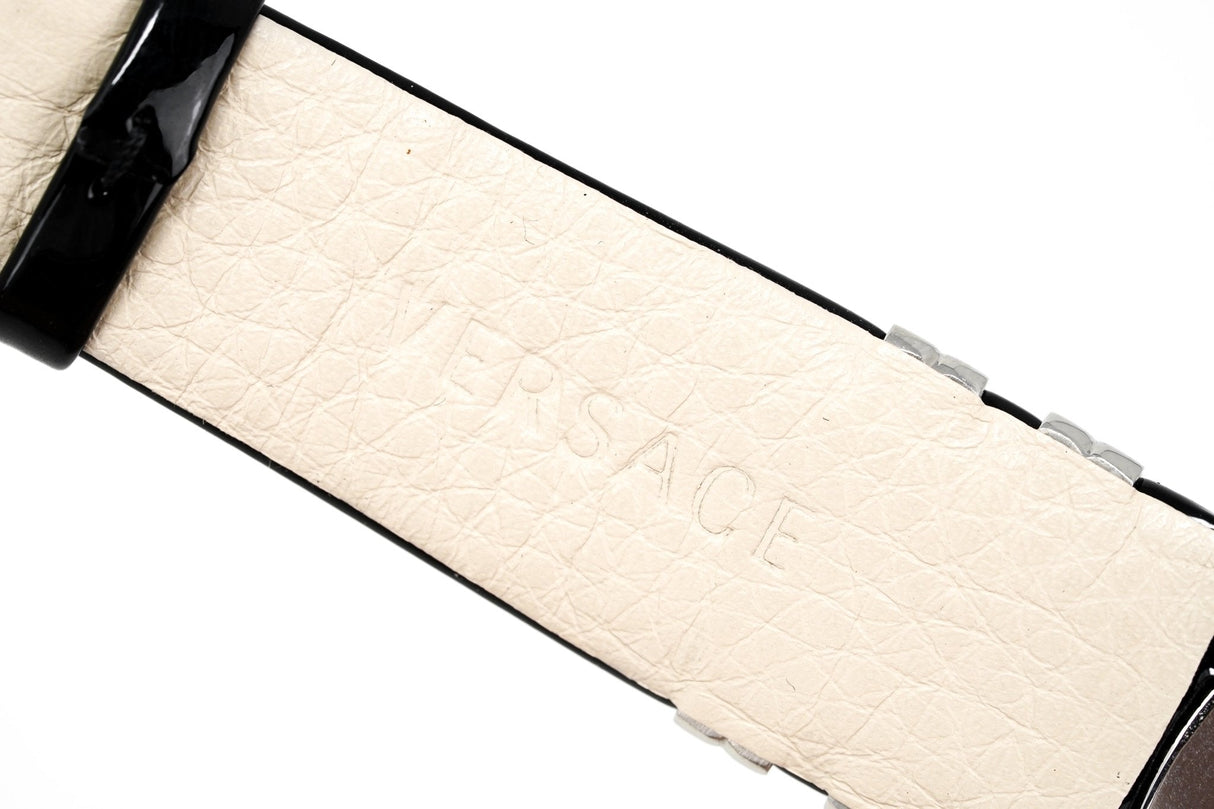 Versace Ladies Watch V Metal Patent Black VLC010014 - Watches & Crystals