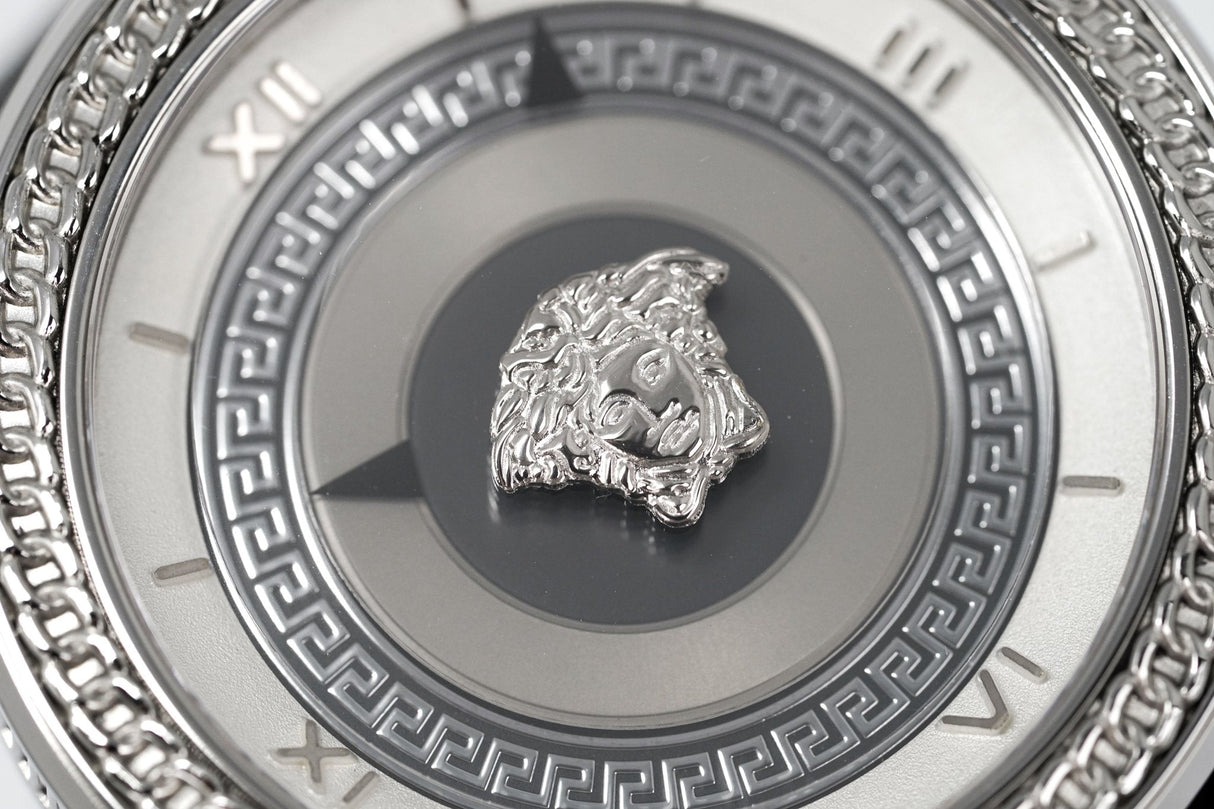 Versace Ladies Watch V Metal Patent Black VLC010014 - Watches & Crystals